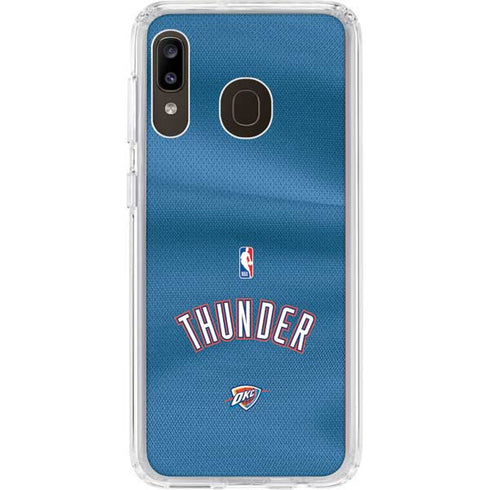 NBA Oklahoma City Thunder Jersey Galaxy A20 Clear Case